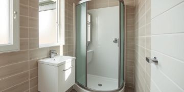 bardzo mała łazienka z prysznicem